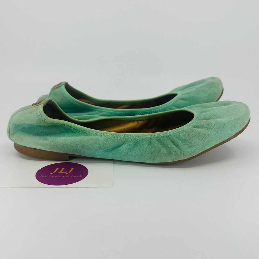 Juil Women's The Flat Ocean Suede Grounding Ballerina Ballet Flats Size 7